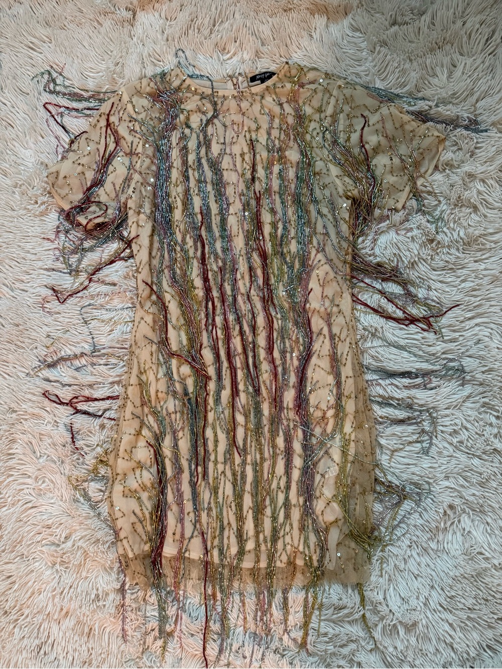 Nasty Gal Beaded Mini Shift Dress - Picture 3 of 6